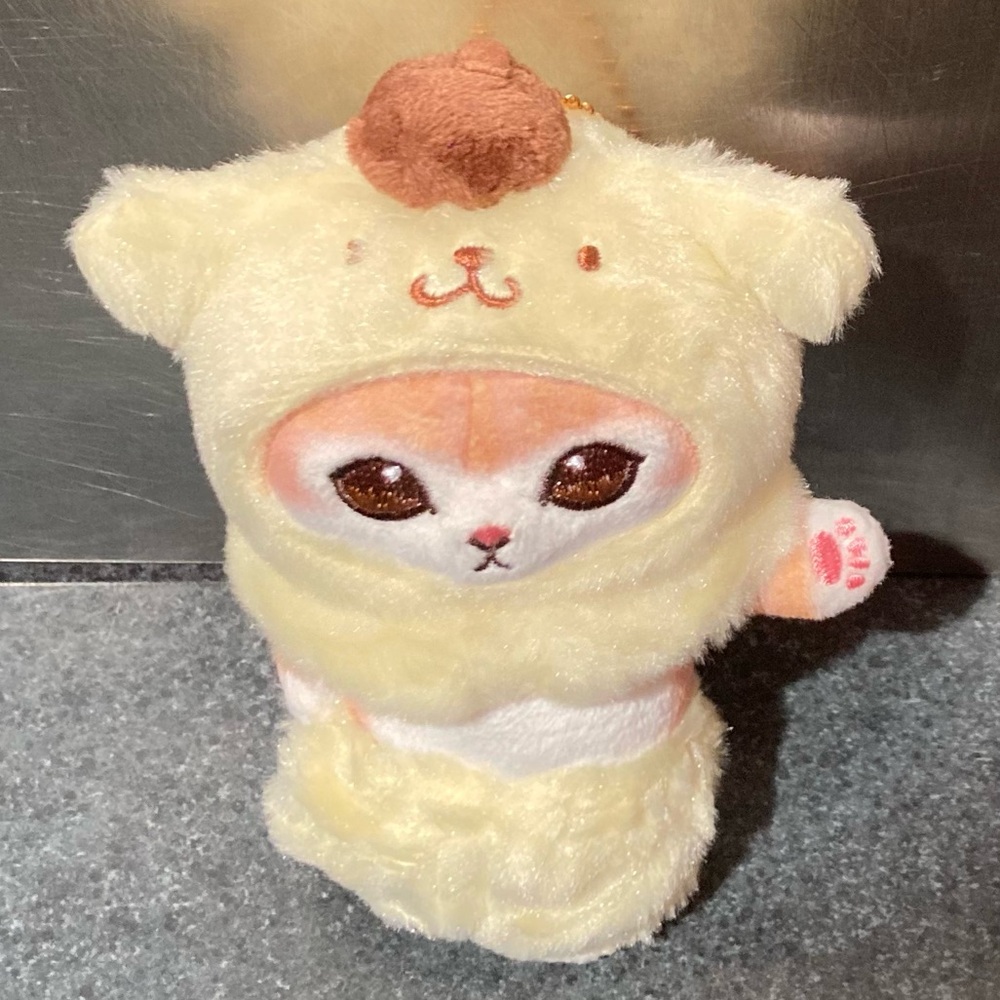🐶🐱14.5cm Sanrio Mofusand Cat Cross-Dressing Pom Pom Purin Puppy Plush Stuff Doll - Picture 4 of 7